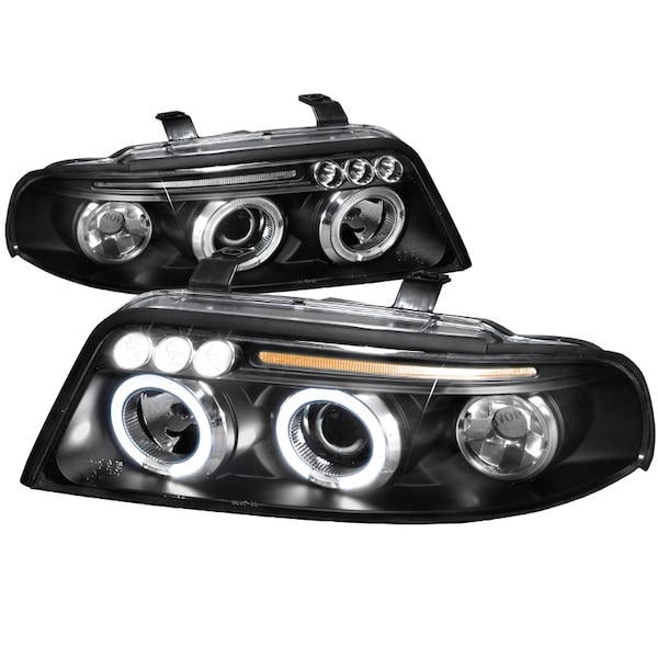 Spec-D Tuning 00-01 Audi A4 Halo LED Projector Black LHP-A400JM-TM - main